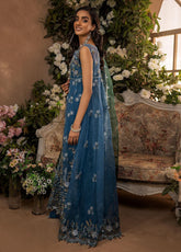 Nikhaar By Awwal Embroidered Organza Unstitched 4 Piece Suit - 03